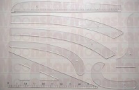 Şeffaf Plastik Riga Cetvel Takım (7 Parça) - 1